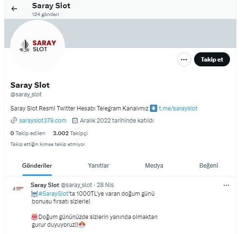 Sarayslot Twitter